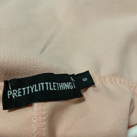 PrettyLittleThing. Size 8 pink midi off the shoulder dress. - Picture 4 of 4